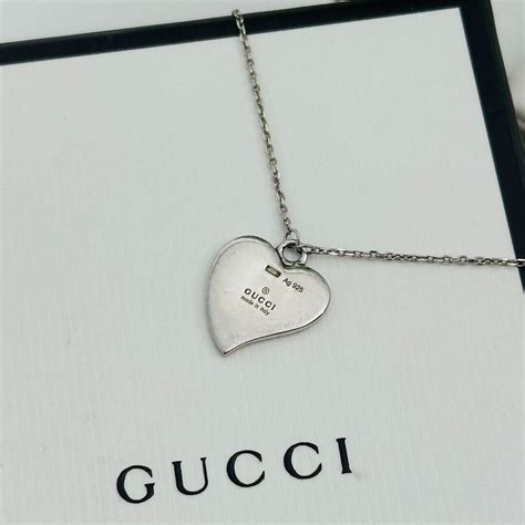 gucci red heart|Gucci necklace with heart pendant.